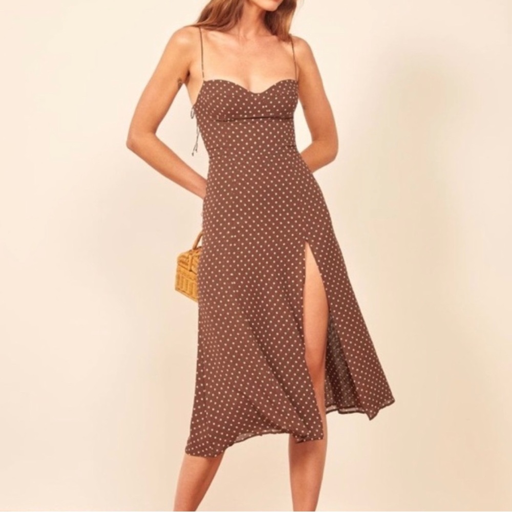 NWT RARE Reformation Juliette Polka Dot Dress size 6